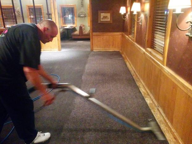 A recent industrial carpet cleaners job in the area